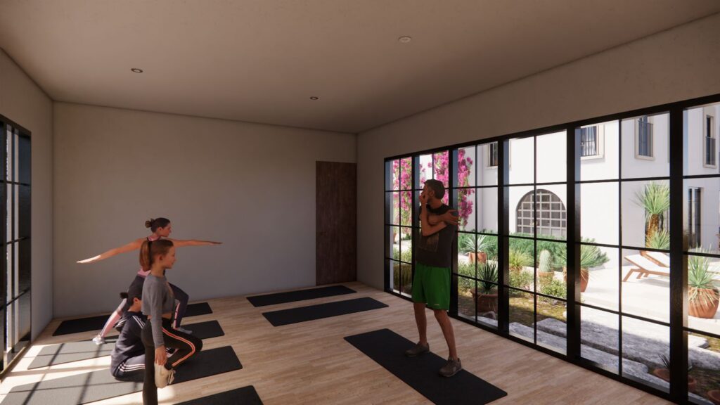 The wellness studio will serve as a sacred container for yoga, sound healing, cacao ceremonies, breathwork, movement practices, and workshops.