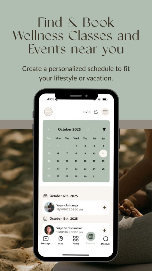 Whether you're a local, a visitor, or a digital nomad in Mexico, the EnForma App helps you find and book wellness classes near you