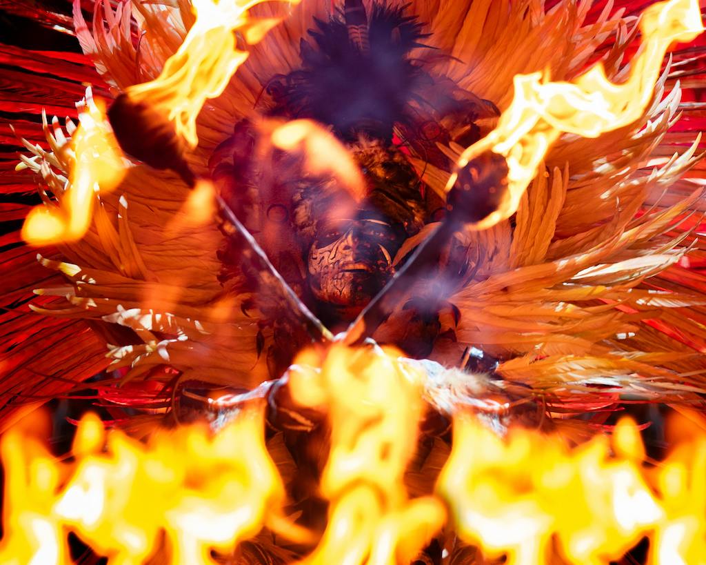 The temazcalero guides the temazcal ceremony process with song, prayer, and a steady presence. 